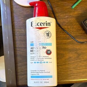 New Eucerin Advanced Repair Lotion with Red Pump 16.9oz